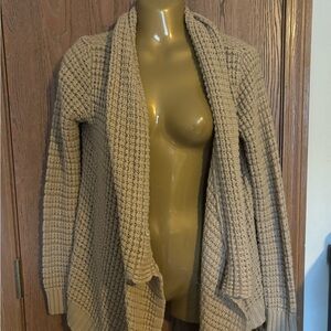 Forever 21 Taupe Waffle Knit Cardigan